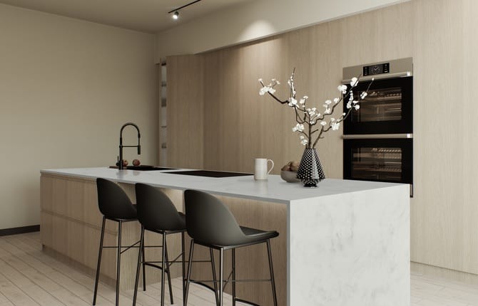 Staron Shine (VS311) kitchen island