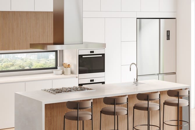 Staron Whisper (VW342) kitchen island