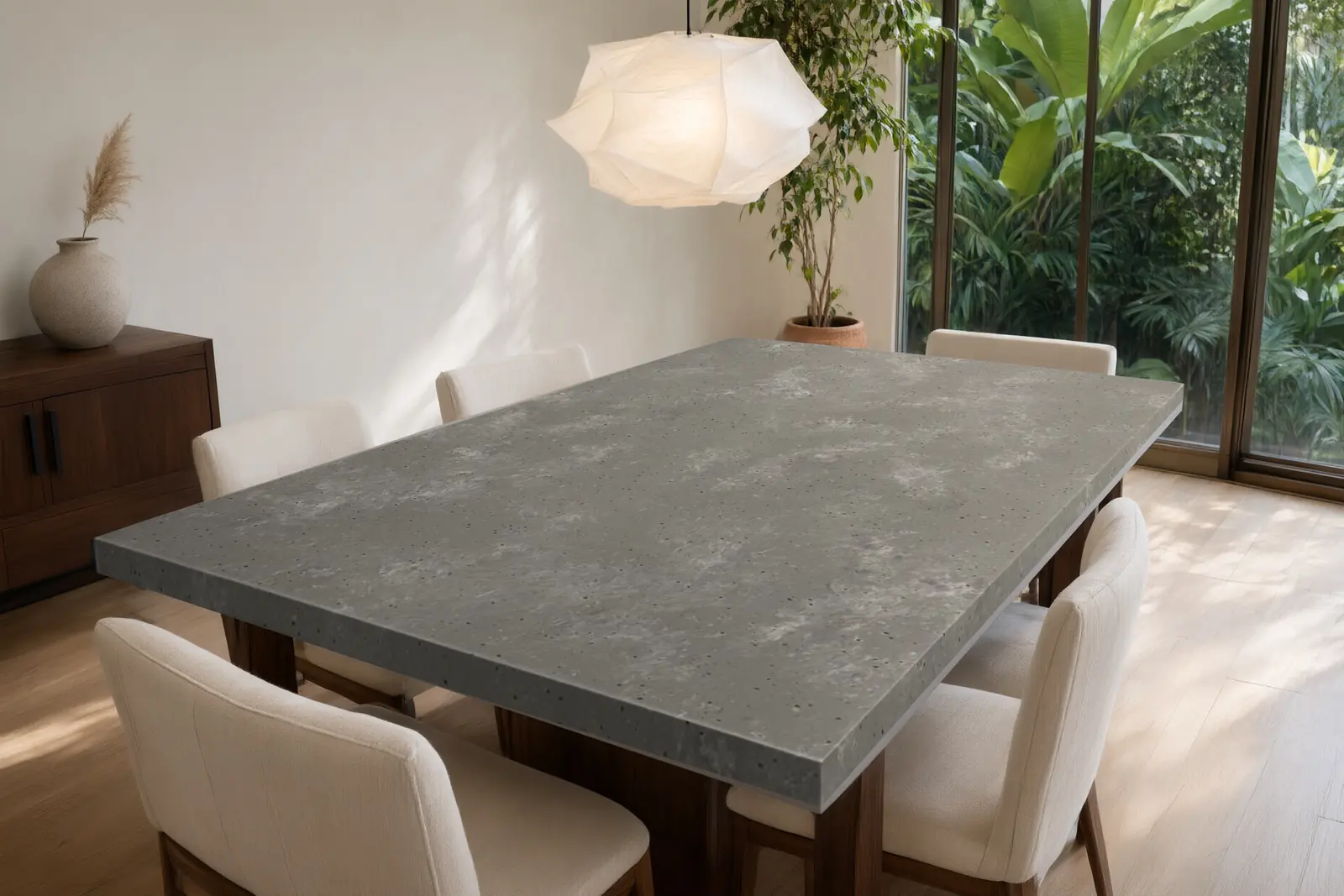 Dining table in Aria Slate (VS385)