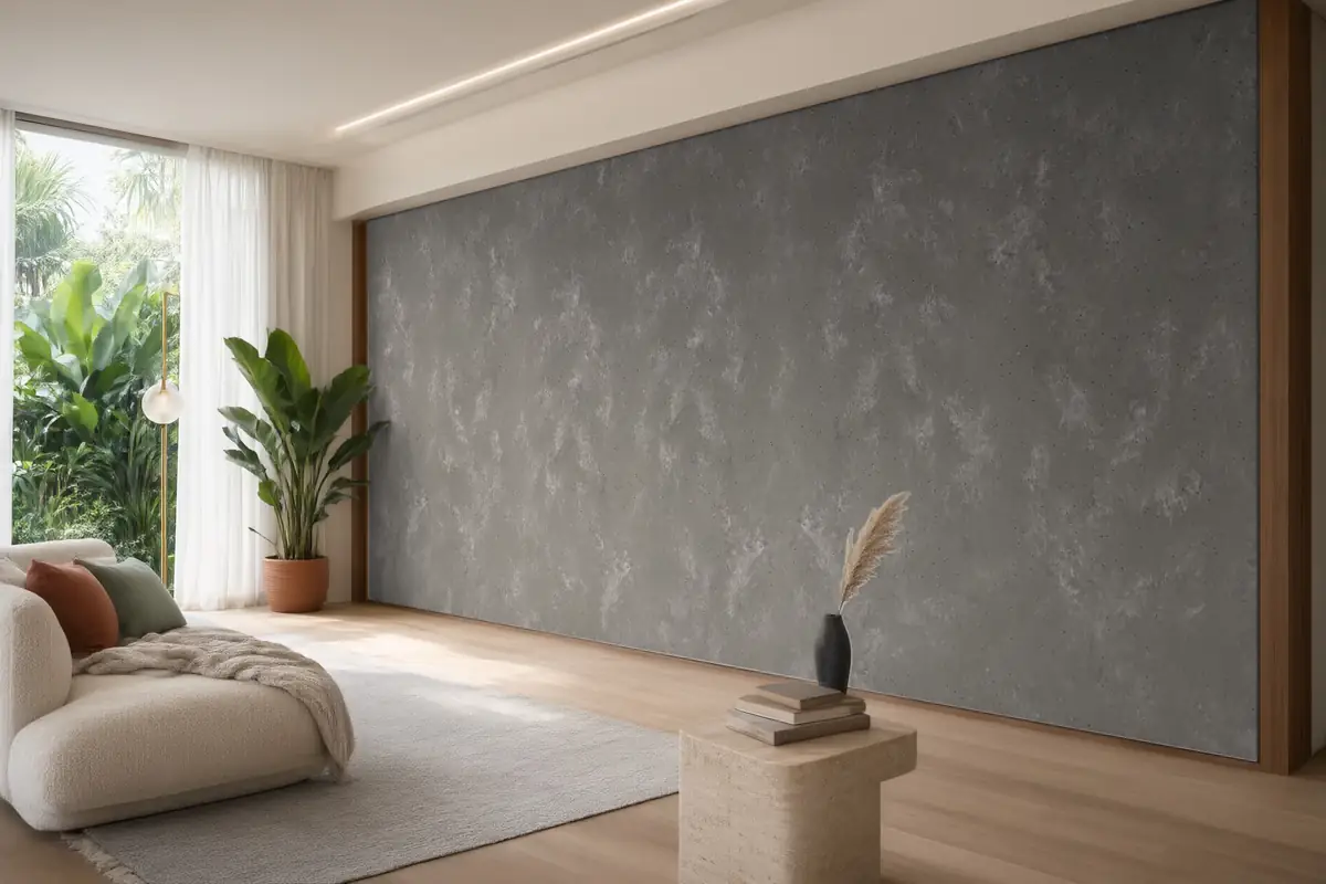 Feature wall in Aria Slate (VS385)